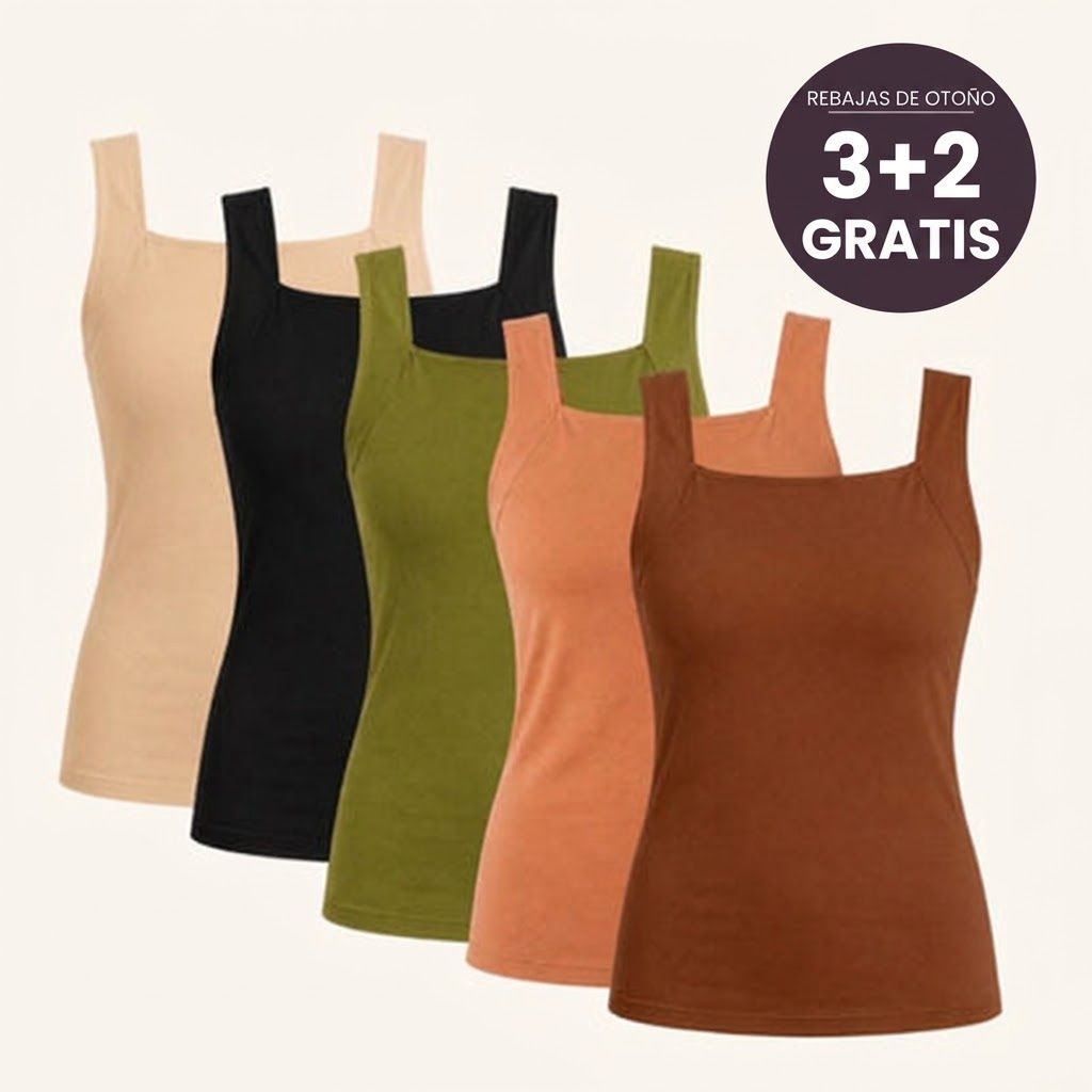 Camiseta de tirantes moldeadora y cómoda con sujetador integrado