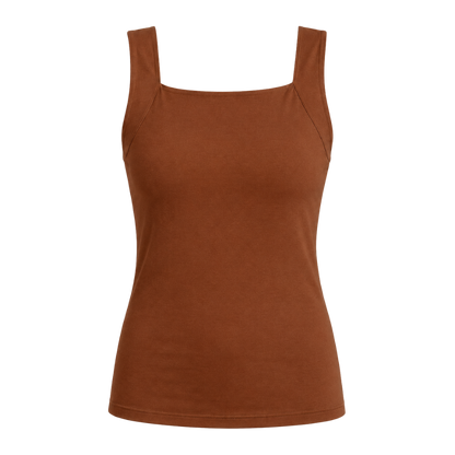 Camiseta de tirantes moldeadora y cómoda con sujetador integrado