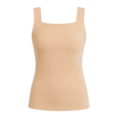 Camiseta de tirantes moldeadora y cómoda con sujetador integrado