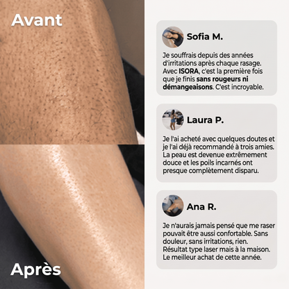 Rasoir 2-en-1 pour le maillot et le corps Isora