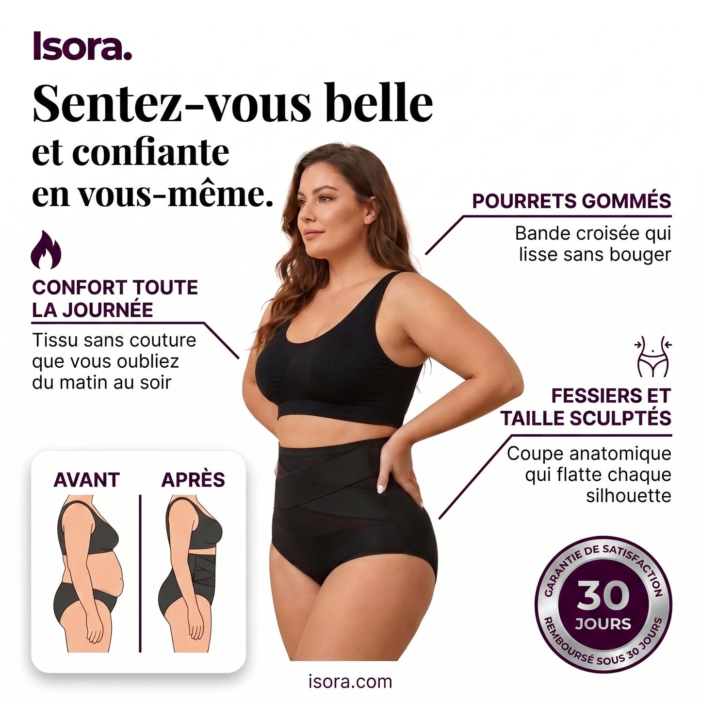 Culotte Gainante CrossBand™ — Taille Haute Sans Couture Ventre Plat