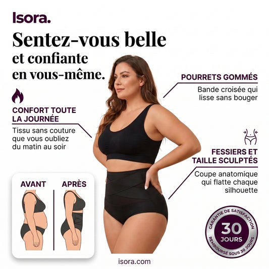 Culotte Gainante CrossBand™ — Taille Haute Sans Couture Ventre Plat