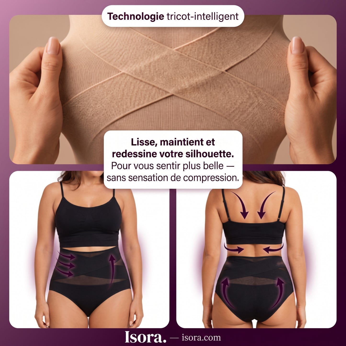 Culotte Gainante CrossBand™ — Taille Haute Sans Couture Ventre Plat