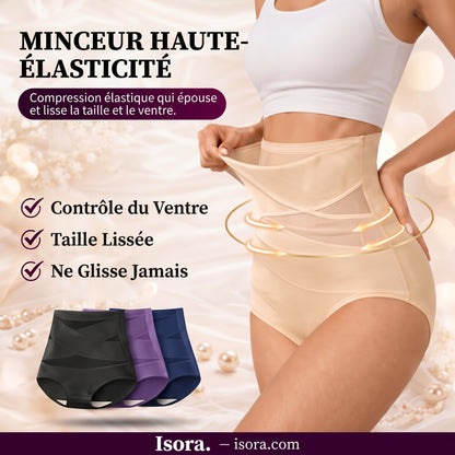 Culotte Gainante CrossBand™ — Taille Haute Sans Couture Ventre Plat