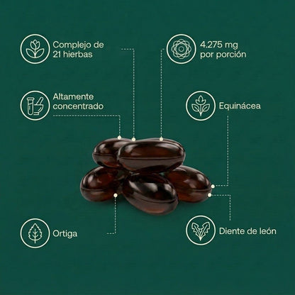 Cápsulas blandas de drenaje linfático